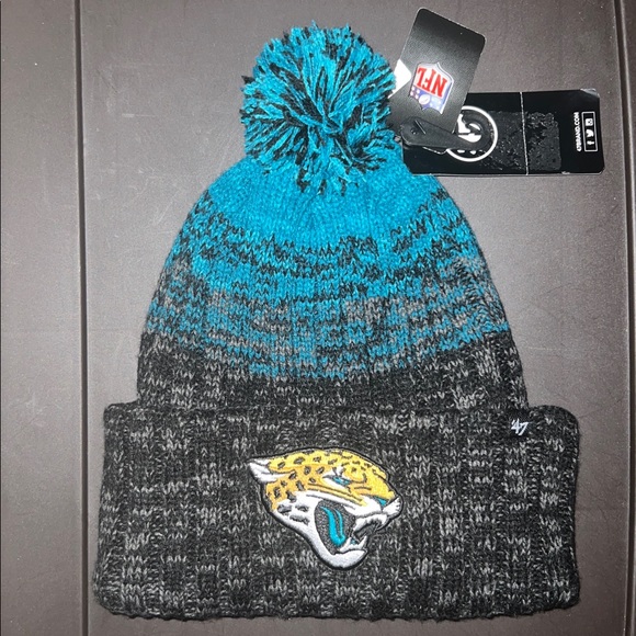47 Other - ‘47 Brand NFL Jacksonville Jaguars Cascade Cuff Knit Beanie w/Pom, OS